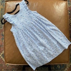 Sezane Seersucker Dress Blue/White Sz 38